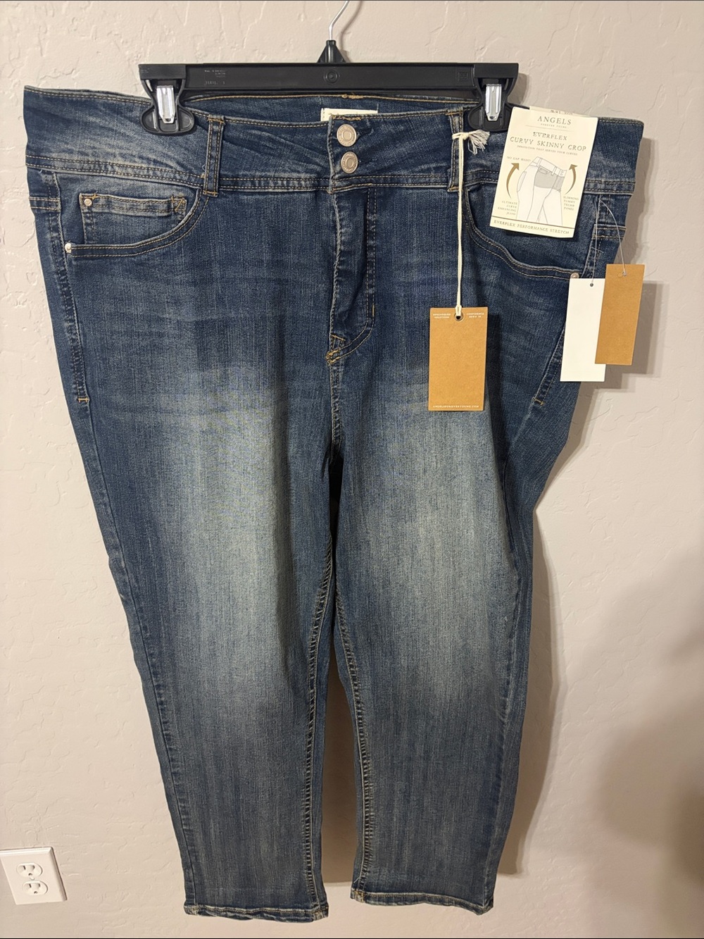 Angels Dark Blue Washed Skinny Jeans